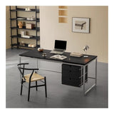 zhongxlla Standing Desk, Modern Home Office Desk with Stainless Steel Frame