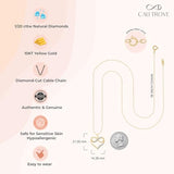 Cali Trove 1/4Ct & 1/20Ct Natural Diamond Single Heart Infinity Pendant For Women