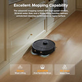 roborock Qrevo Series Robot Vacuum and Mop, 8000Pa Suction, Upgraded from Qrevo S, Anti-Tangle Brushes, Smart Obstacle Avoidance, Auto Mop Washing, All-in-One Dock, 200RPM Spinning Mops, Black(QV 35A)