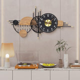 39x19 Inches Modern Large Wall Clocks for Living Room Decor, Silent Non-Ticking Battery Operated Decorative Analog Clock for Bedroom, Office, Kitchen, Entryway - Ideal Gift for Home Decor Lovers