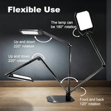 NS Eye-Caring LED Desk Lamp, 3 Color Temperature Dimmable Office Light with Memory Function & Timer, Adjustable Metal Clamp Lamp