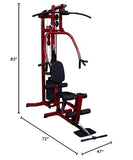 Best Fitness by Body-Solid (BFMG30) Multi-Station Single Weight Stack Home Gym Machine, Arm & Leg Strength Training Functional Exercise, Red Best Fitness