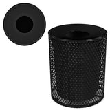 Leisure Craft 32 Gallon Commercial Outdoor Trash Can, Metal