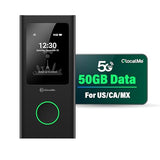 GlocalMe Numen Air 5G Hotspot with 50GB US/CA/MX Data 90Days, Portable WiFi Hotspot for Travel, Ultra High Speed Mobile Hotspot Device with Touch Screen, No SIM Card Required, 16 Connected Devices