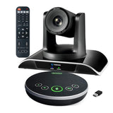 Conference Room Video Camera System, All-in-One HD Camera and Bluetooth Conference Speaker with Microphones Bundle for Medium Room