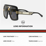Gucci GG0900S Geometric Shape Sunglasses wih eSHADES Luxury Eyewear Kit Bundle