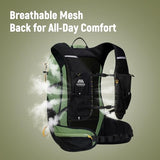 AONIJIE 18L Lightweight Hiking Backpack Waterproof, Backpacking Pack for Men Women, Hydration Hiking Pack with Multi Pockets & Waist Strap, Camping Travel Daypack - Green