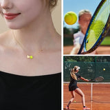 ESPVO Tennis Necklace Gifts for Girls Stuff Accessories Sports Jewelry Ages 8-12 12-14 Teen Girl Team Women Mom Coach Player Things Items