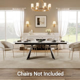 Honyee Extendable Dining Table with Leaf, 65 to 95 Inch