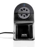 X-ACTO Pencil Sharpener, School Pro Electric Pencil Sharpener, With Six Size Dial, XL Shavings Bin, Black, 1 Count - Heavy Duty