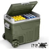 Star 12 Volt Refrigerator,53QT(50L)Electric Cooler Compressor, Portable Refrigerator -4℉~68℉, GREEN