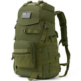 AUMENTAR 50L Tactical Backpack for Men and Women, Water-Resistant Molle Rucksack, Large Military Assault Pack for Hiking, Hunting, Camping, Gym & Outdoor Survival Green