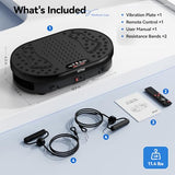 HTM Vibration Plate Exercise Machine with 120 Speed Levels, 9 Program Modes and Remote Control - 15 Min Timer, 300 lbs Capacity Vibrate Stand Shake Board