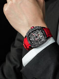 TSAR BOMBA Mens Automatic Watches Luxury Skeleton Mechanical Wristwatch for Men