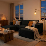 Novilla 141" Modular Sectional Sofa, U Shape Family Size Sectional Couch, Modern Cloud Design with Smarts Coil® Support