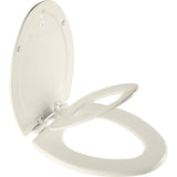 Mayfair NextStep2 Toilet Seat with Built-In Toddler Potty Training Seat, Slow Close, Easy Clean, Magnetic Removable Kids Seat, ELONGATED, Biscuit