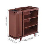Heavy-Duty Linen Cleaning Cartwith Laundry Bag, Cleaning Service Cart with Storage Shelves for Room Service and Janitorial Use