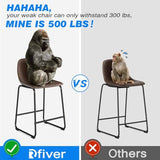 Rfiver PU Faux Leather Bar Stools Set of 6(Brown, 24" Counter Chair x6)