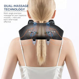 PERLEVI Cordless Neck Shoulder Massager with Heat, Deep Tissue Shiatsu Kneading for Pain Relief, Upgraded Straps Portable for Home Office Travel, Ideal Gifts for Men Women Mom Dad