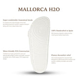 Genuins White Mallorca H2O Comfort Sandals, EVA Footbed with Adjustable Dual Buckle, Ergonomic Arch Support Slip On Lightweight Casual Summer Travel Beach Walking Footwear, 9 US Women / 7 US Men