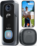 Video Doorbell Camera Wireless – No Subscription Required, 2K HD, 166° Wide View, HDR Night Vision
