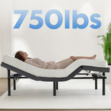 DUMOS Full Size Adjustable Bed Frame, Electric Base, Head & Foot Incline