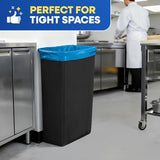 PRINCE 23 Gallon Slim Trash Can Kitchen, Commercial Tall Trash Bin Narrow