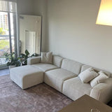 Luxury Modular Sectional Living Room Sofa Set, Modern Minimalist Style Couch with Ottoman and Chais