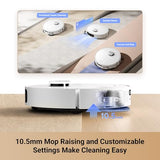 DREAME L10s Ultra Gen 2 Robot Vacuum and Mop, 10,000Pa Suction, MopExtend Tech, All-in-One Base Station, 75 Days Auto-Empty, Mop Self-Washing&Drying, Smart Obstacle Avoidance, Carpet Cleaning
