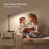 Lepro LED Desk Lamp for Home Office, 9.5W 750LM Metal Touch Control Desk Light, 5 Color Modes 5 Brightness Level, Black