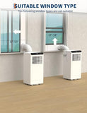 Portable Air Conditioners 8000 BTU, Quiet 3 in-1 Portable AC Unit with Remote Control, Dehumidifier and Timer, Energy Efficient Air Conditioner for Home and Office Spaces, White & Black