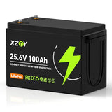 Compact 24V 100Ah Lithium Battery, 24V 100Ah LiFePO4 Battery 5000+ Cycles