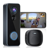 Doorbell Camera Wireless, Head-to-Toe Video - No Subscription Required,2K HD Live View
