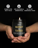 AOOVOO Scented Candles for Men - 4 Pack Candles for Home Scented, 36oz Soy Wax, 200 Hour Burn Time, Men Candle Set, Sandalwood Oud/Mahogany Teakwood/Smoke Vanilla/Jasmine Candle Set A