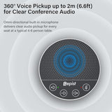 USB Speakerphone, Conference Microphone for Home Office, Omnidirectional Desktop PC Speaker with 360° Voice Pickup