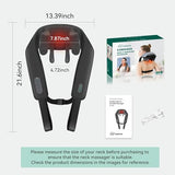 Snailax Cordless Neck Massager with Heat for Pain Relief Deep Tissue, 4D Kneading, Mothers Day Gifts, Rechargeable Shiatsu Back Neck Massager for Neck, Shoulders Back
