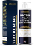 Biotin 2 in 1 Shampoo and Conditioner Men & Women Thickening for Thinning Hair Treatment Women & Mens 2 in 1 for Hair Growth and Hair loss treatment - ALL NATURAL