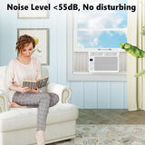 Electactic 6,000 BTU Window Air Conditioner, Window AC Unit with Cooling, Dry Function, 4 Fan Speeds, 24H Timer & Sleep Mode, Cools Up to 250 Sq.ft for Bedroom, Living Room, Office