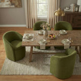 KISLOT Upholstered Dining Chairs with Casters