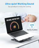 Metfut Laptop Cooling Pad with Detachable Fan & Cooler, Adjustable Height & Angle, 360 Rotation Base, Ultra-Quiet