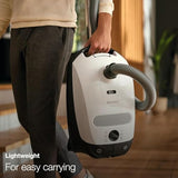 Miele Classic C1 Pure Suction Canister Vacuum Cleaner with AllTeQ Universal Floorhead Bundle - Includes GN Bag Pack - 4 HyClean Air Genuine FilterBags + Genuine AirClean Filter and Pre-Motor Filter