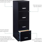 Pre-Assembled, Vertical File Cabinet for Letter-Size Documents, Cam Lock Security, Durable Steel Office Storage Solution