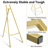 Gold Easel Stand for Wedding Sign, Heavy Duty Metal Display Stand, 4-Tier Height