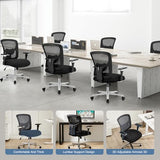 DUMOS Big and Tall Office Desk Chair with Lumbar Support, 500lbs Heavy Duty Mesh Ergonomic Computer Chair