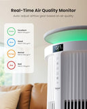 Large Air Purifiers for Home Large Room up to 4200ft², Yaber HEPA Air Purifier for Home Pets, Auto Mode PM2.5 VOC Monitor with Lights
