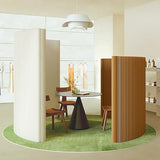 Foldable Kraft Paper Room Divider - Freestanding Privacy Screen, Adjustable Partition Wall for Indoor Use