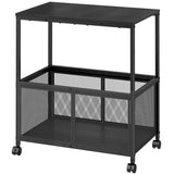 Lateral File Cabinets Rolling File Cart, Mobile Hanging File Cabinet with Wheels