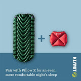 Klymit Static V Inflatable Sleeping Pad for Camping, Lightweight Hiking and Backpacking Air Bed, 2.5 Inch Thick, Short, Green