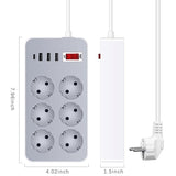 Multi -tap Outlet Plug Extension Cable Socket for Home Network Filter 220v