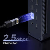 Thunderbolt 4 Dock 13-in-1 40Gbps Docking Station with Dual 4K@60Hz Single 8K Display, 90W Charging for Laptop